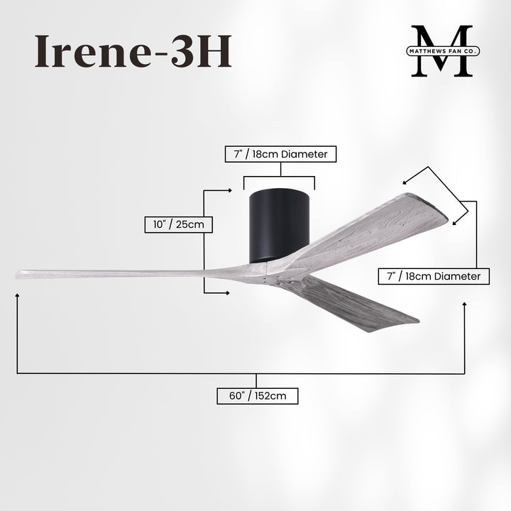 Matthews Fan Company Irene-3H 60" Flush Mounted Ceiling Fan