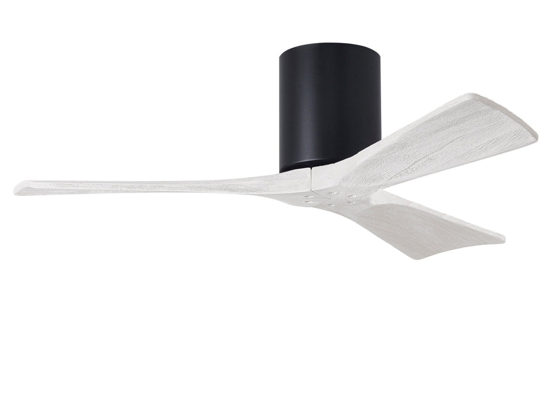 Matthews Fan Company Irene-3H 42" Flush Mounted Ceiling Fan Ceiling Hugger Fans Matthews Fan Company 42" Matte Black Matte White