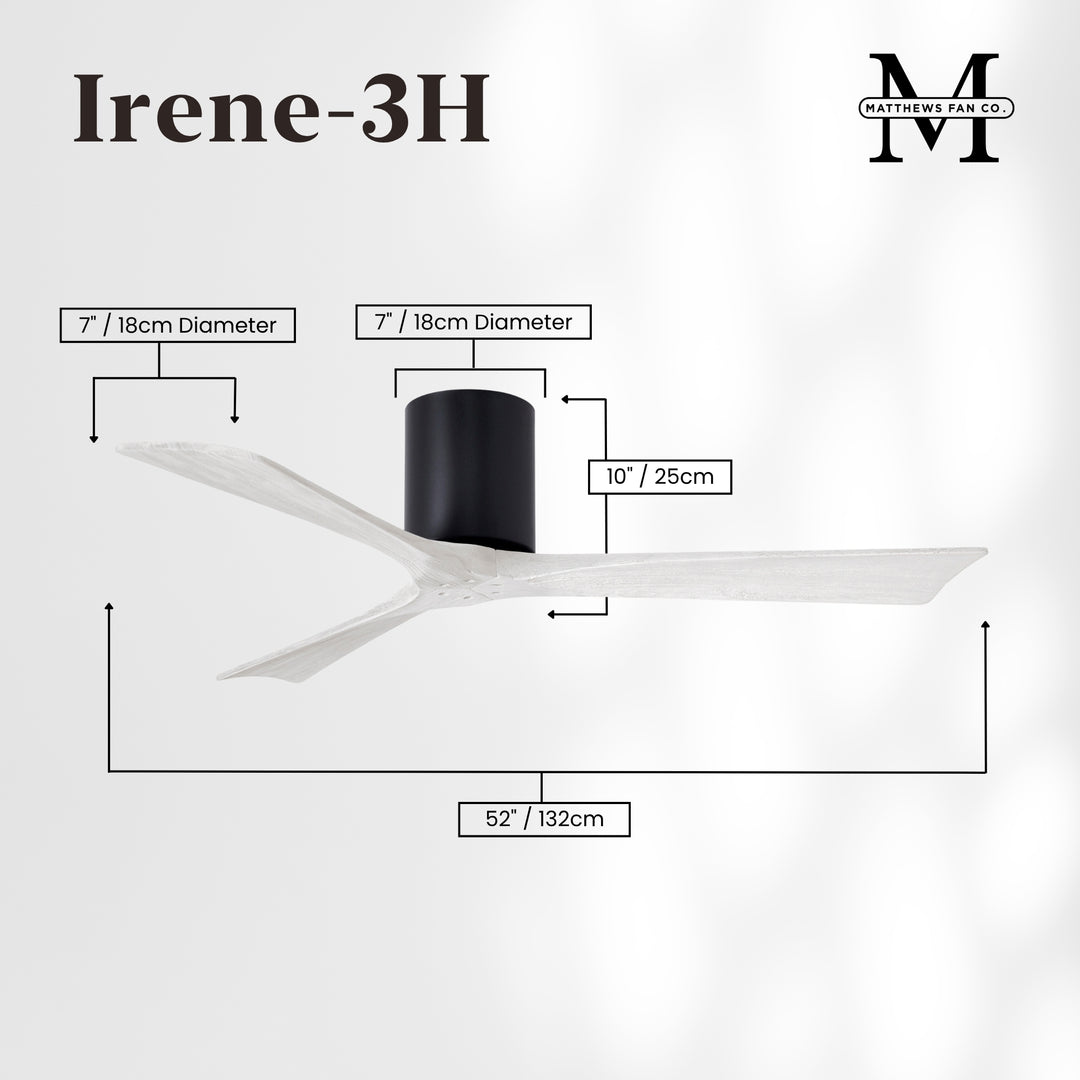 Matthews Fan Company Irene-3H 52" Flush Mounted Ceiling Fan