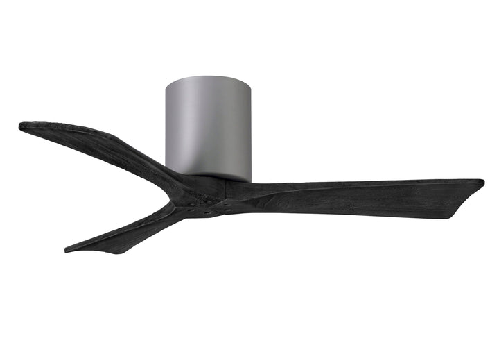 Matthews Fan Company Irene-3H 42" Flush Mounted Ceiling Fan Ceiling Hugger Fans Matthews Fan Company 42" Brushed Nickel Matte Black