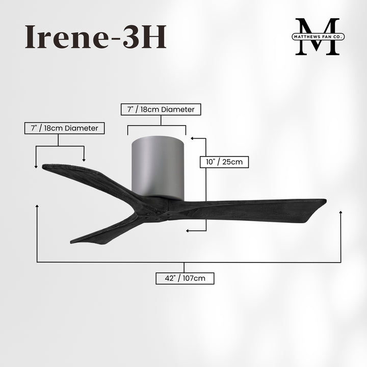 Matthews Fan Company Irene-3H 42" Flush Mounted Ceiling Fan