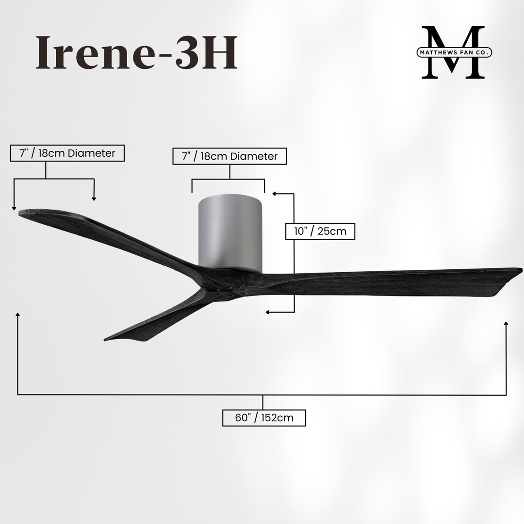 Matthews Fan Company Irene-3H 60" Flush Mounted Ceiling Fan