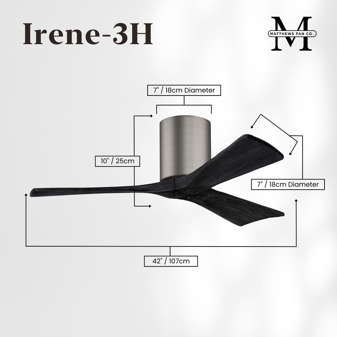 Matthews Fan Company Irene-3H 42" Flush Mounted Ceiling Fan