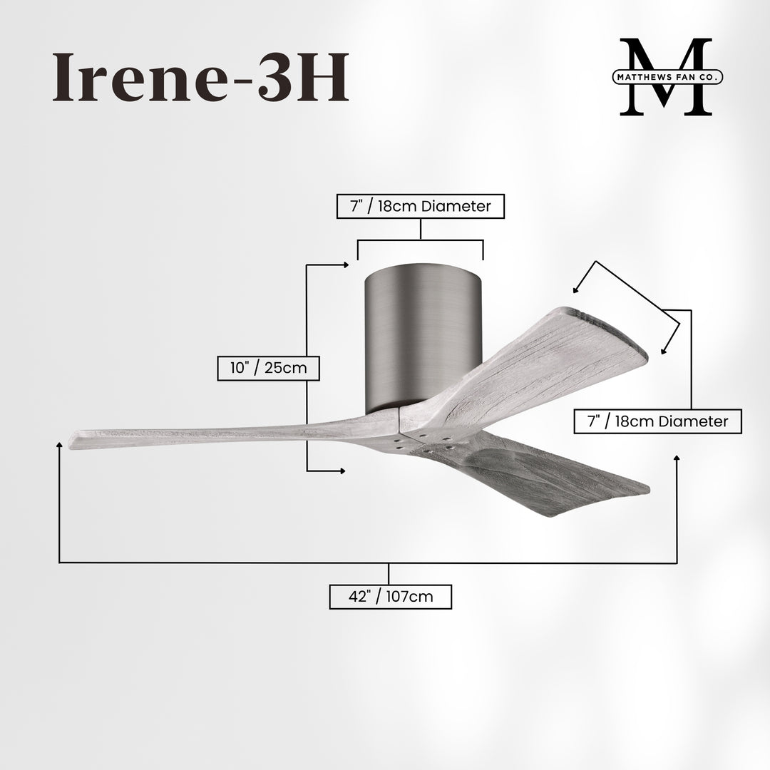 Matthews Fan Company Irene-3H 42" Flush Mounted Ceiling Fan