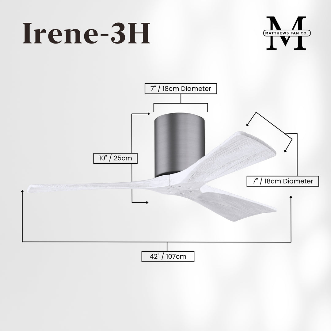 Matthews Fan Company Irene-3H 42" Flush Mounted Ceiling Fan