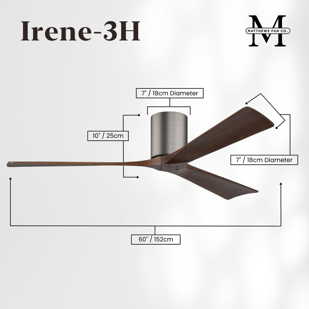 Matthews Fan Company Irene-3H 60" Flush Mounted Ceiling Fan