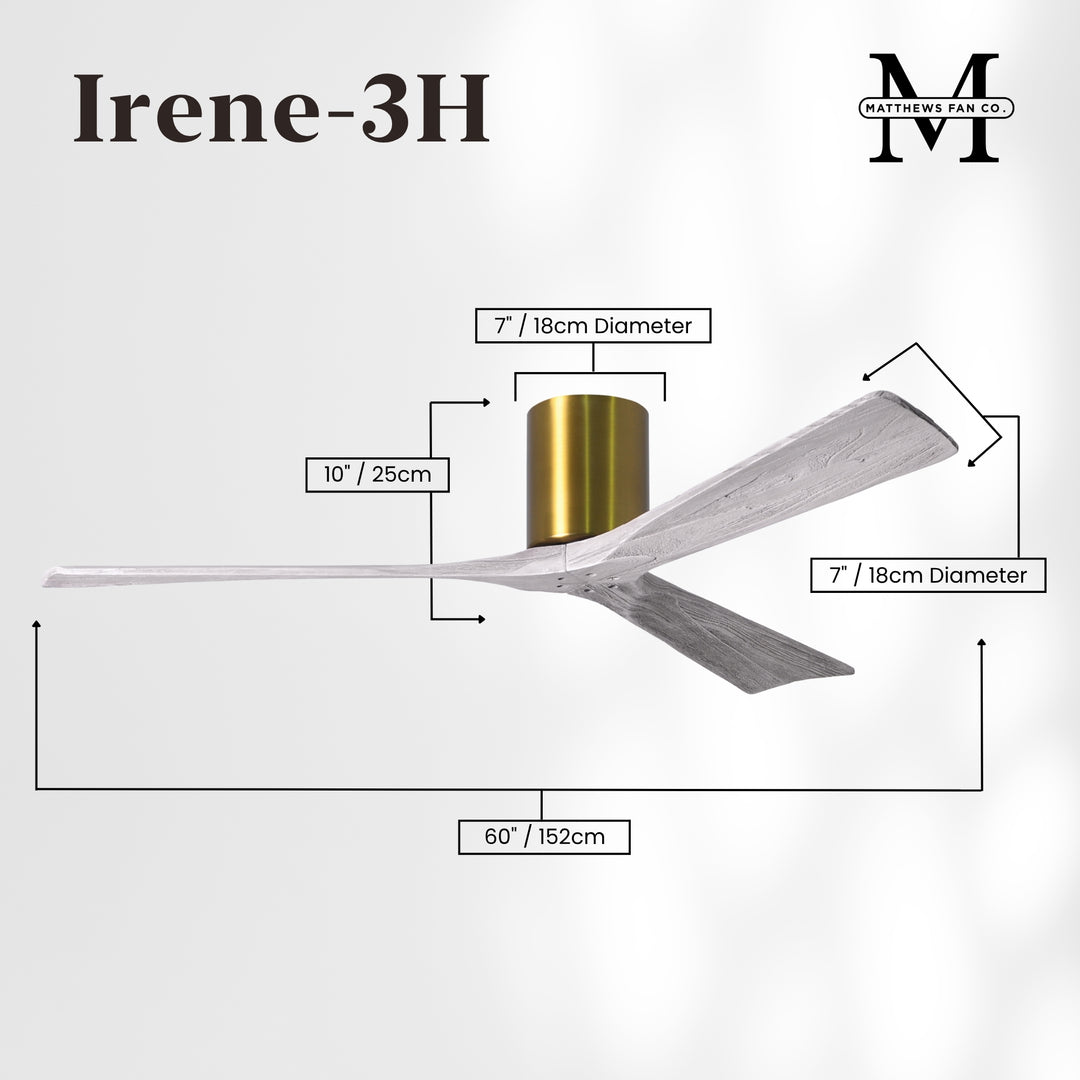 Matthews Fan Company Irene-3H 60" Flush Mounted Ceiling Fan