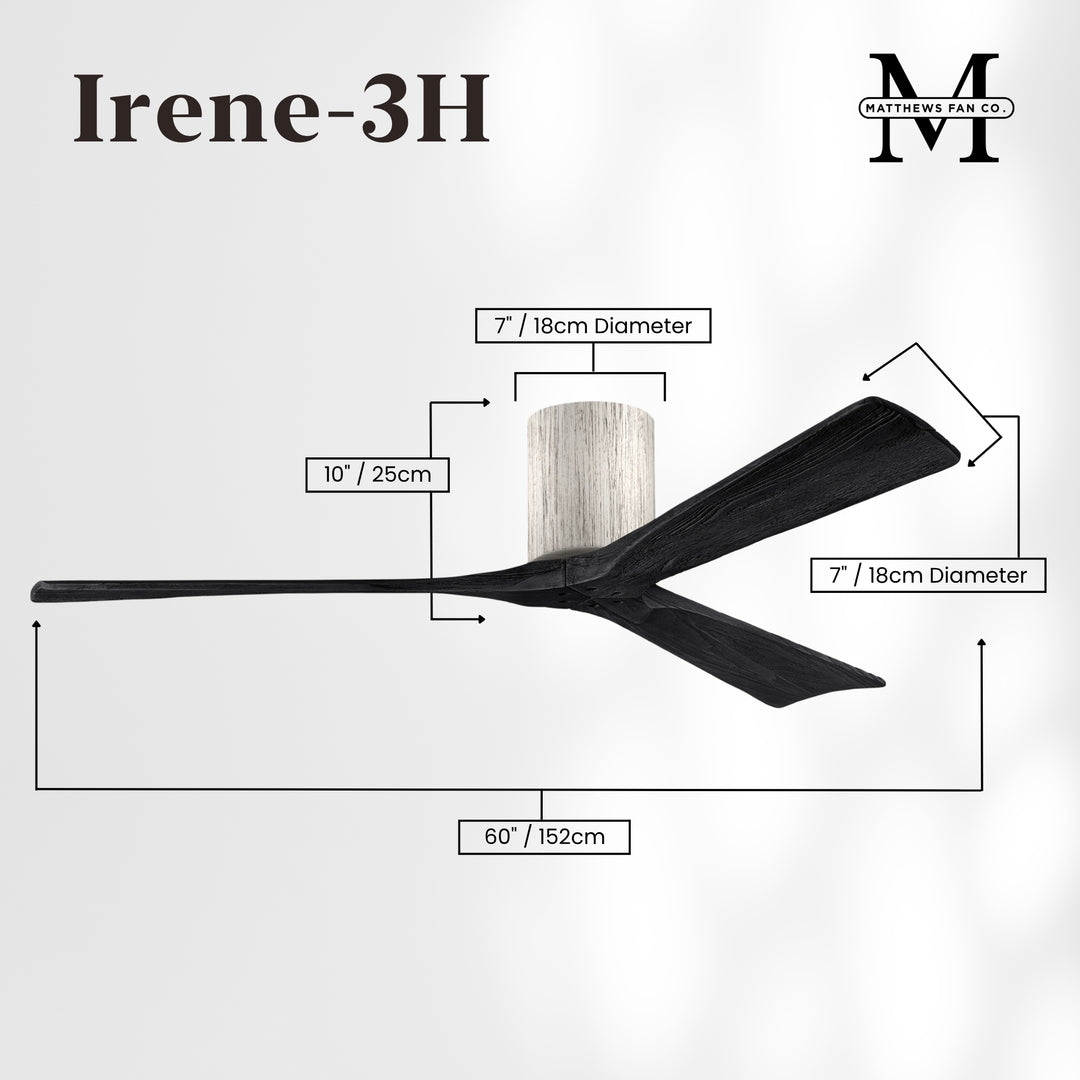 Matthews Fan Company Irene-3H 60" Flush Mounted Ceiling Fan