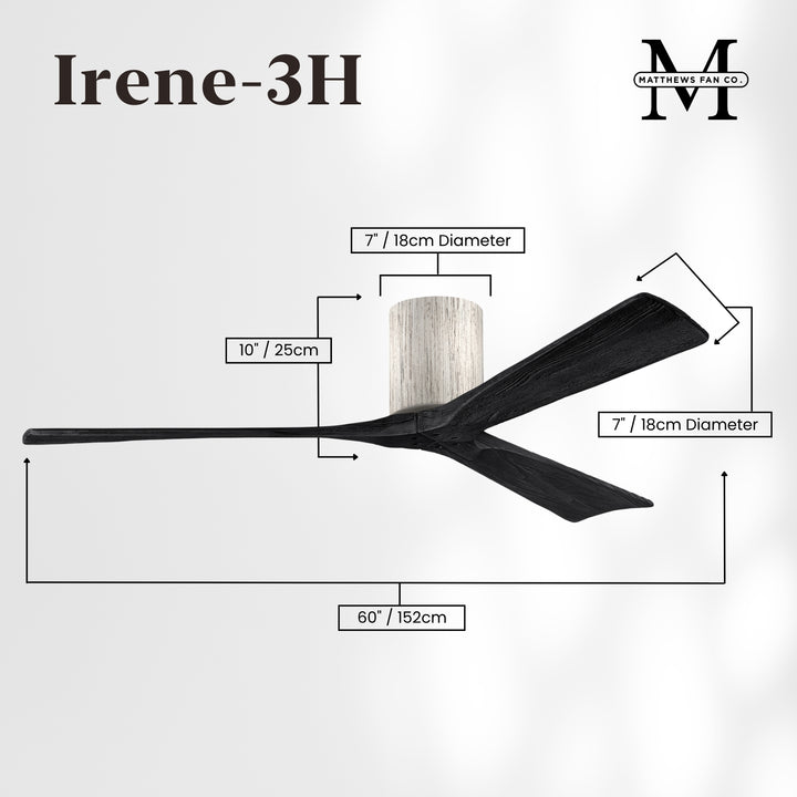 Matthews Fan Company Irene-3H 60" Flush Mounted Ceiling Fan