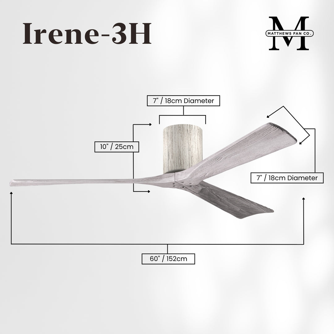 Matthews Fan Company Irene-3H 60" Flush Mounted Ceiling Fan