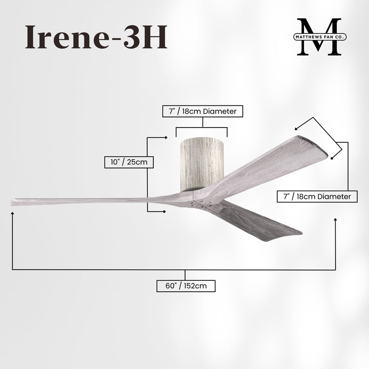 Matthews Fan Company Irene-3H 60" Flush Mounted Ceiling Fan