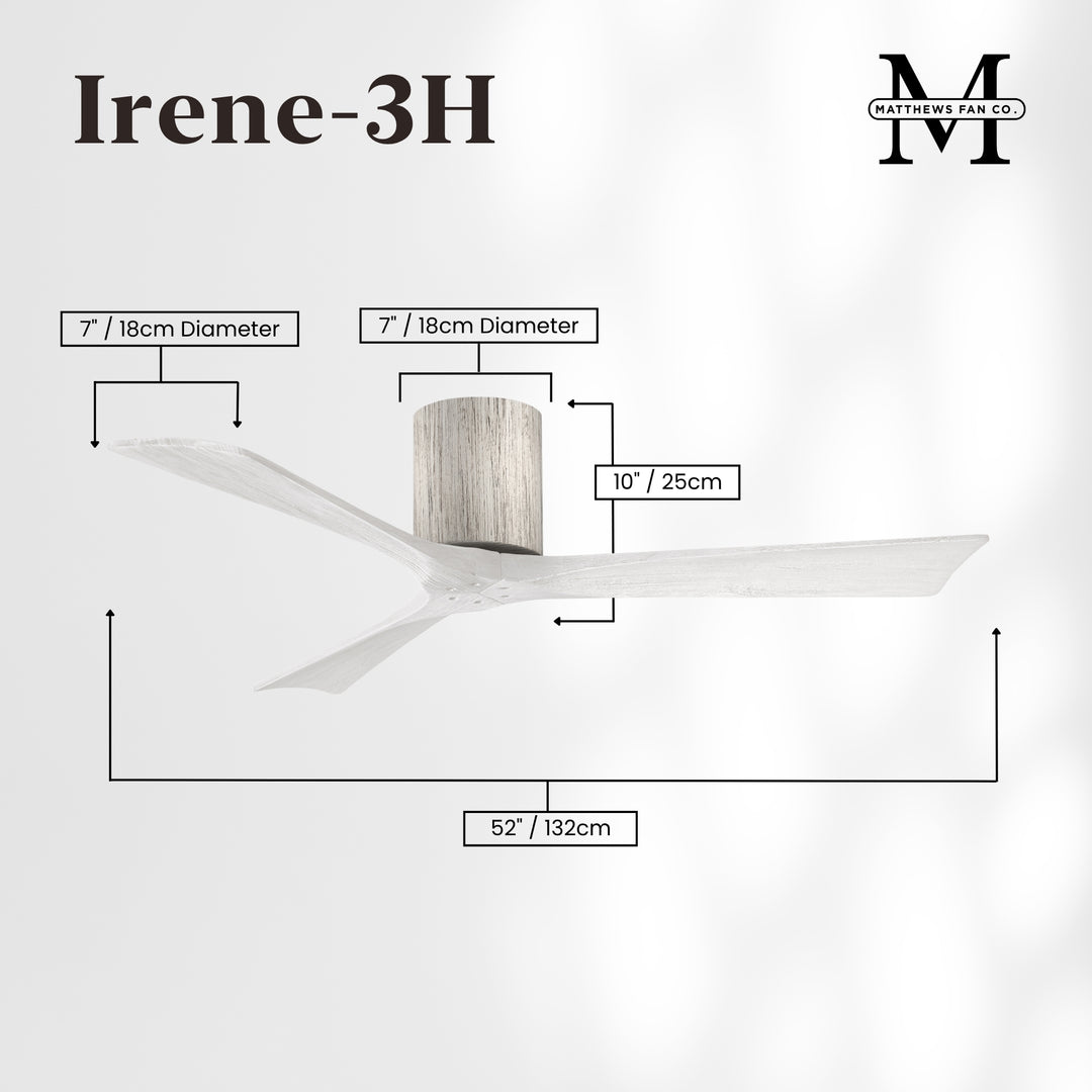 Matthews Fan Company Irene-3H 52" Flush Mounted Ceiling Fan