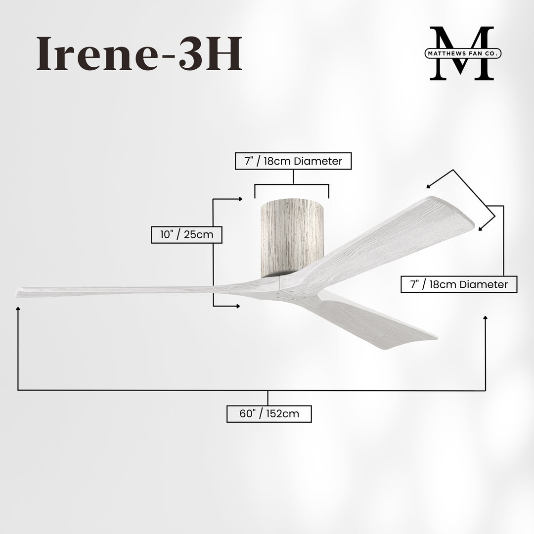 Matthews Fan Company Irene-3H 60" Flush Mounted Ceiling Fan