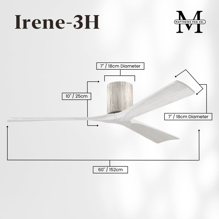 Matthews Fan Company Irene-3H 60" Flush Mounted Ceiling Fan