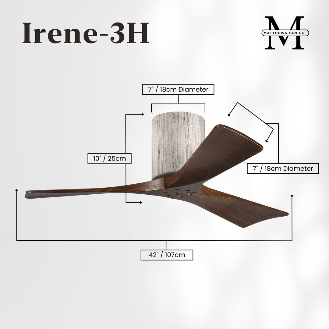 Matthews Fan Company Irene-3H 42" Flush Mounted Ceiling Fan
