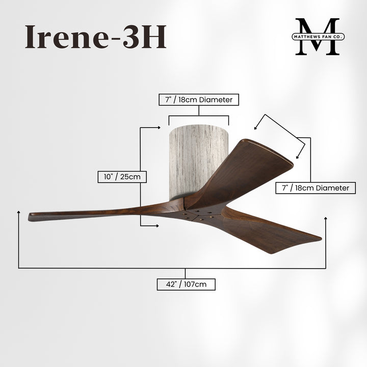 Matthews Fan Company Irene-3H 42" Flush Mounted Ceiling Fan