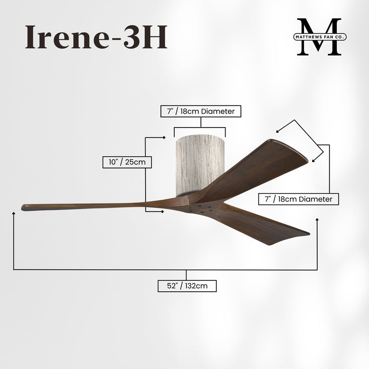 Matthews Fan Company Irene-3H 52" Flush Mounted Ceiling Fan
