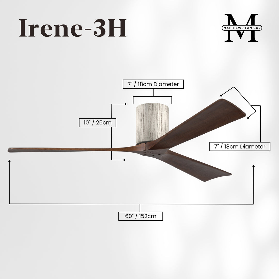 Matthews Fan Company Irene-3H 60" Flush Mounted Ceiling Fan