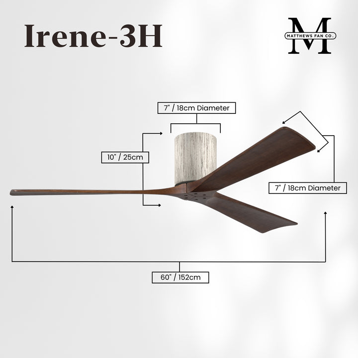 Matthews Fan Company Irene-3H 60" Flush Mounted Ceiling Fan