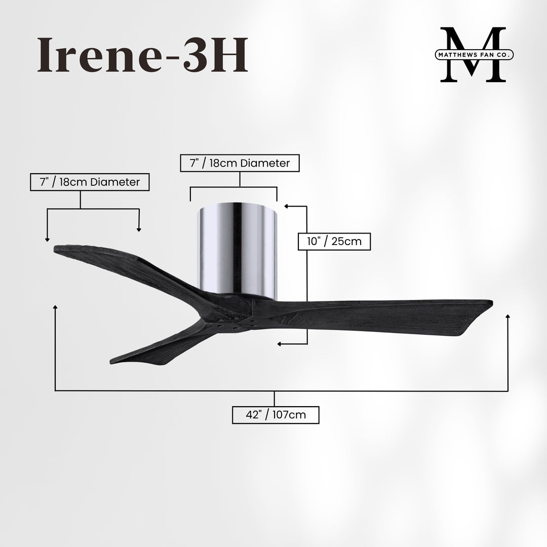 Matthews Fan Company Irene-3H 42" Flush Mounted Ceiling Fan