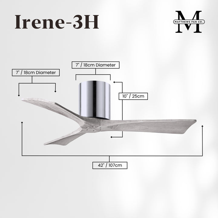 Matthews Fan Company Irene-3H 42" Flush Mounted Ceiling Fan