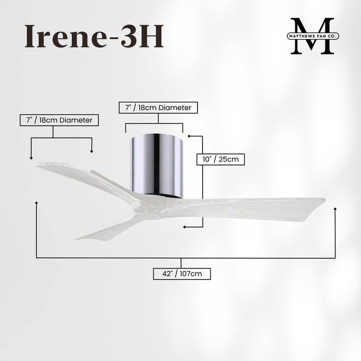 Matthews Fan Company Irene-3H 42" Flush Mounted Ceiling Fan