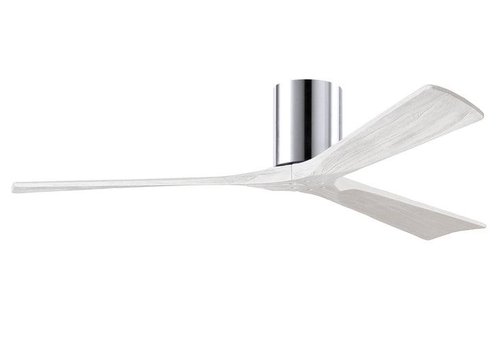 Matthews Fan Company Irene-3H 60" Flush Mounted Ceiling Fan Indoor Ceiling Fans Matthews Fan Company 60" Polished Chrome Matte White