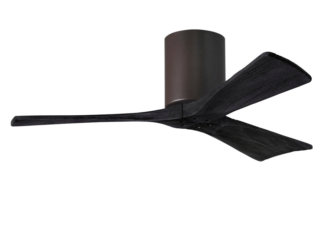 Matthews Fan Company Irene-3H 42" Flush Mounted Ceiling Fan Ceiling Hugger Fans Matthews Fan Company 42" Textured Bronze Matte Black