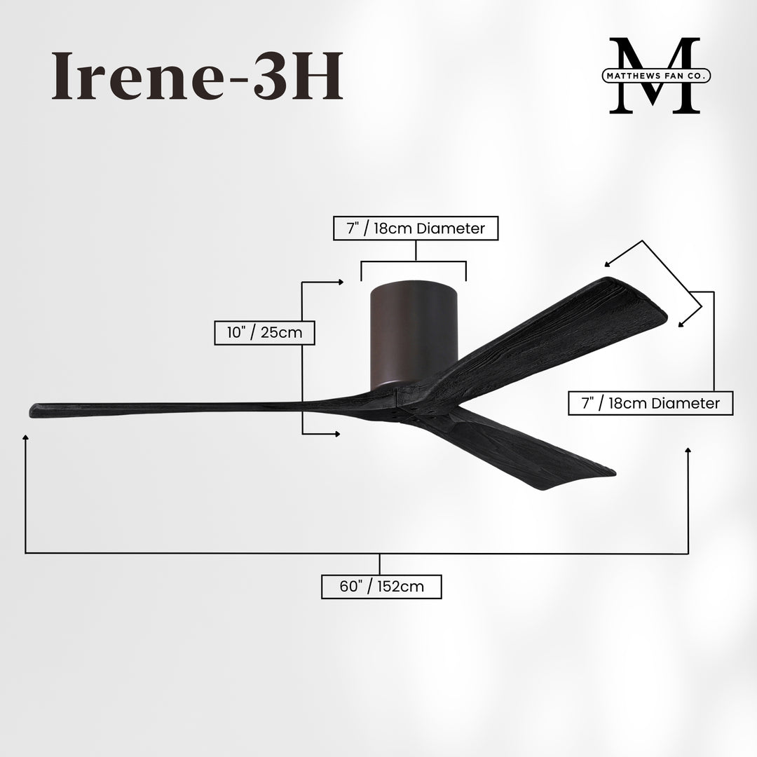 Matthews Fan Company Irene-3H 60" Flush Mounted Ceiling Fan