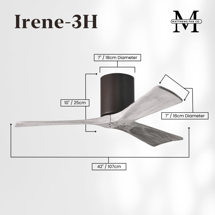 Matthews Fan Company Irene-3H 42" Flush Mounted Ceiling Fan