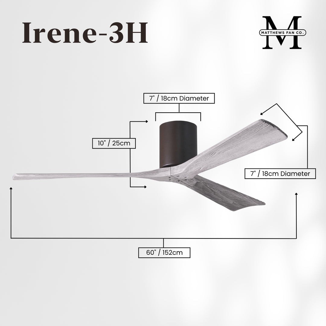 Matthews Fan Company Irene-3H 60" Flush Mounted Ceiling Fan