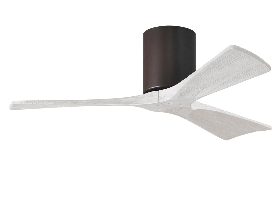 Matthews Fan Company Irene-3H 42" Flush Mounted Ceiling Fan Ceiling Hugger Fans Matthews Fan Company 42" Textured Bronze Matte White