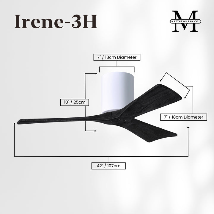 Matthews Fan Company Irene-3H 42" Flush Mounted Ceiling Fan