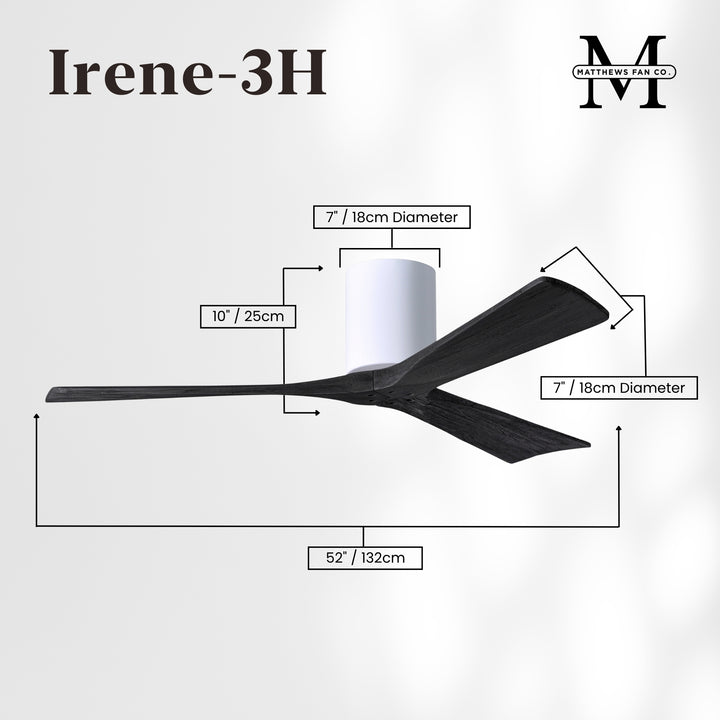 Matthews Fan Company Irene-3H 52" Flush Mounted Ceiling Fan