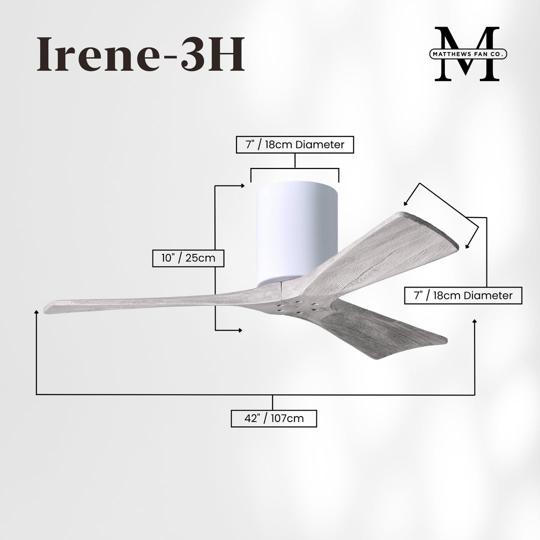 Matthews Fan Company Irene-3H 42" Flush Mounted Ceiling Fan