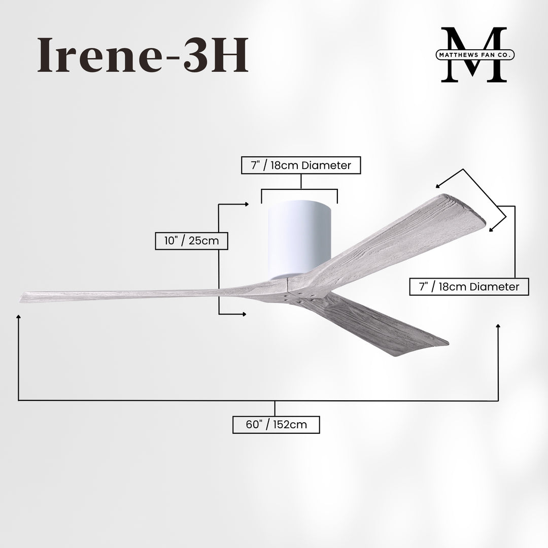 Matthews Fan Company Irene-3H 60" Flush Mounted Ceiling Fan