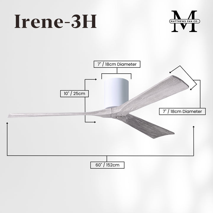 Matthews Fan Company Irene-3H 60" Flush Mounted Ceiling Fan
