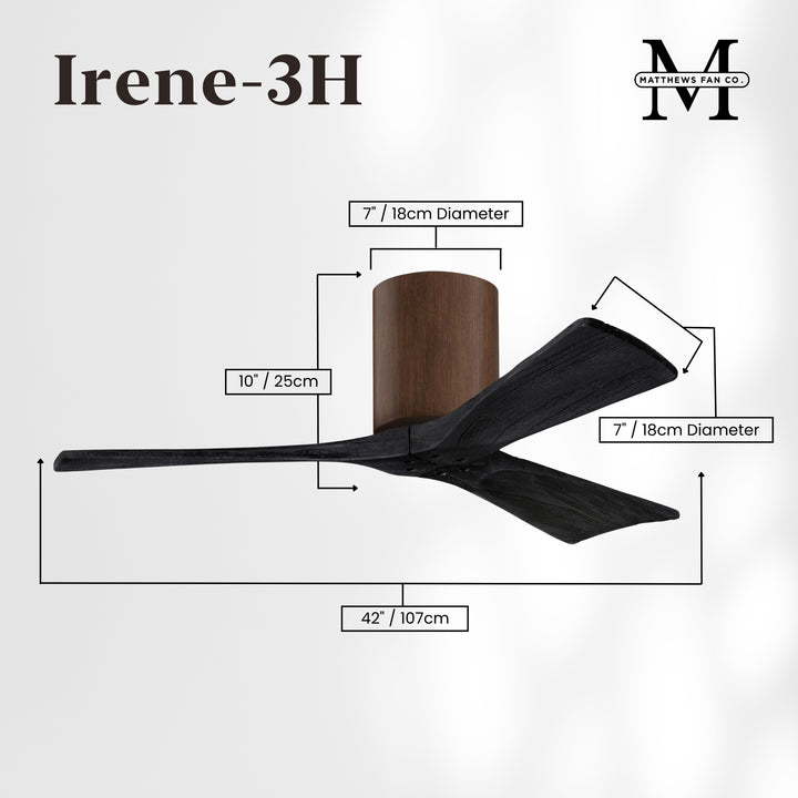 Matthews Fan Company Irene-3H 42" Flush Mounted Ceiling Fan