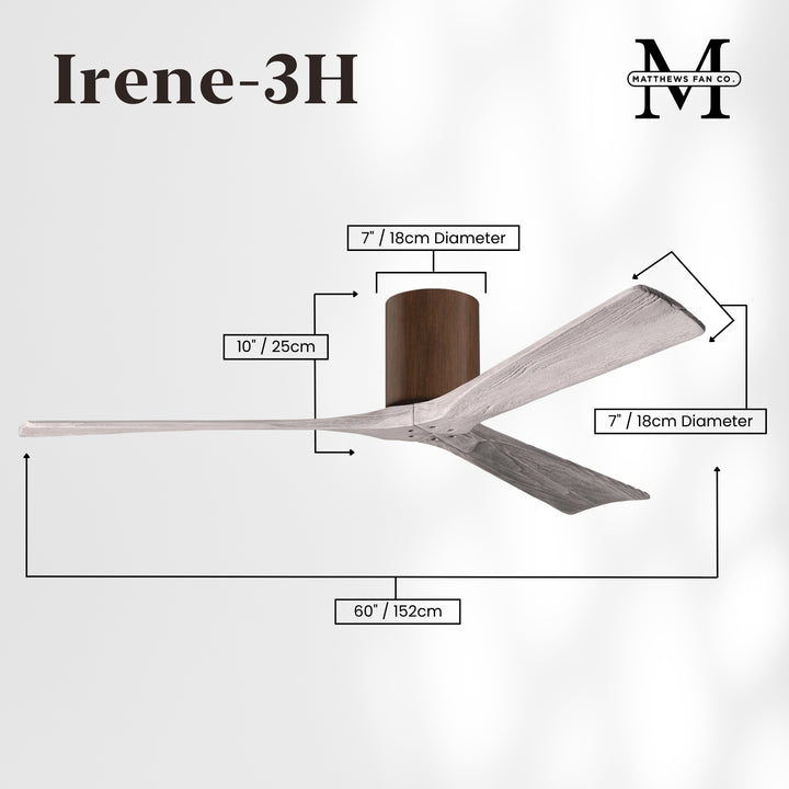 Matthews Fan Company Irene-3H 60" Flush Mounted Ceiling Fan