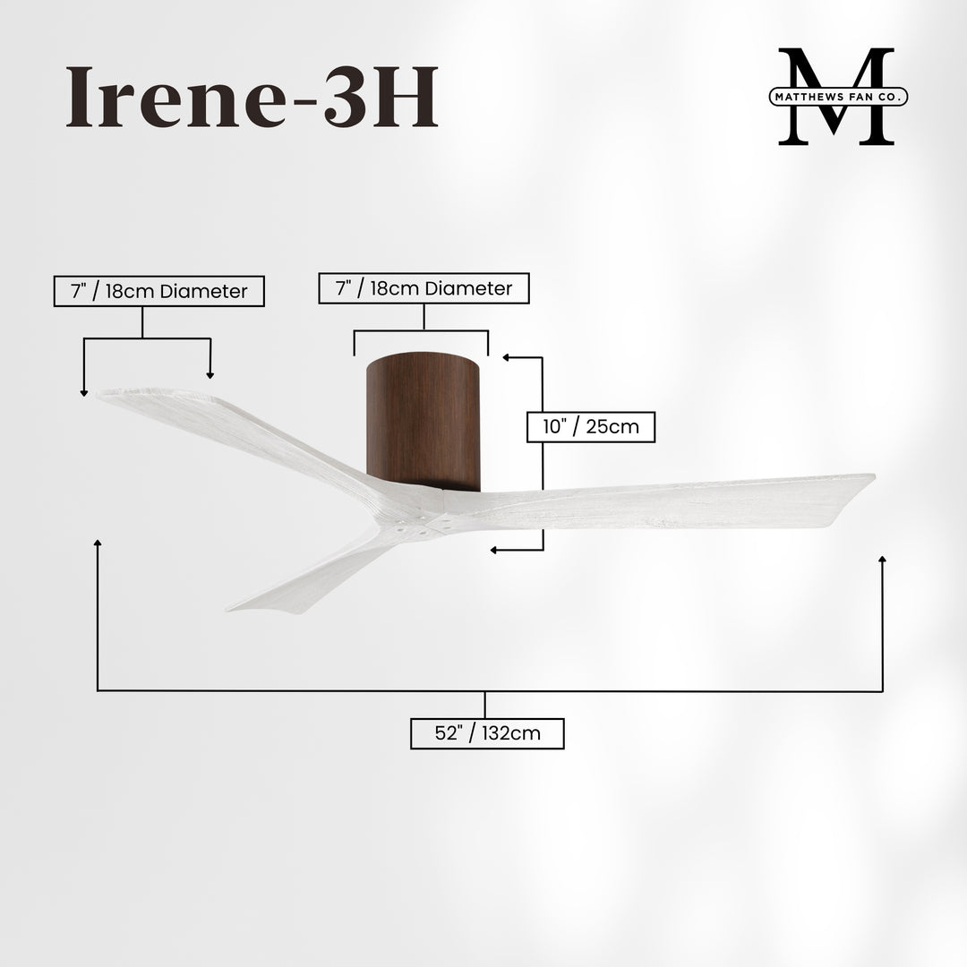 Matthews Fan Company Irene-3H 52" Flush Mounted Ceiling Fan