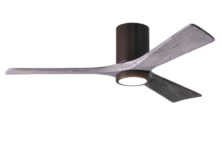 Matthews Fan Company Irene-3HLK 52" Flush Mounted Ceiling Fan with LED Light Kit Ceiling Hugger Fans Matthews Fan Company 52" Textured Bronze Barnwood Tone