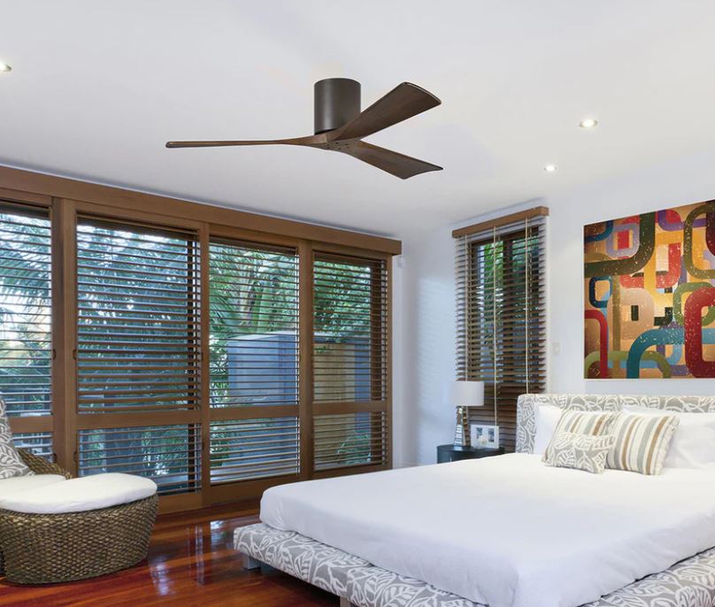 Matthews Fan Company Irene-3HLK 52" Flush Mounted Ceiling Fan with LED Light Kit