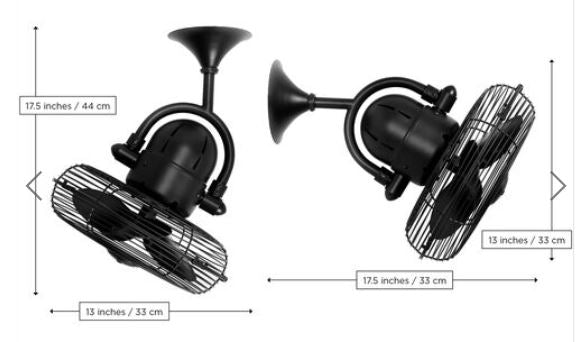 Matthews Fan Company Atlas Kaye 17" Wall/Ceiling Fan
