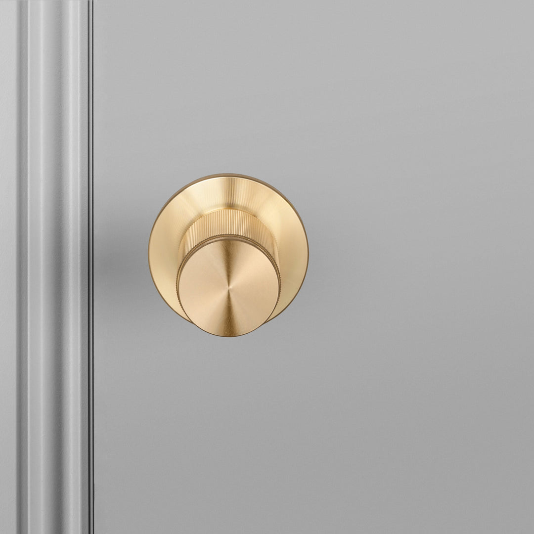 Buster + Punch Conventional Door Handle, Linear Design - PASSAGE TYPE Door Hardware Buster + Punch Brass