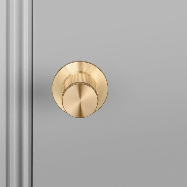 Buster + Punch Conventional Door Handle, Linear Design - PASSAGE TYPE Door Hardware Buster + Punch Brass