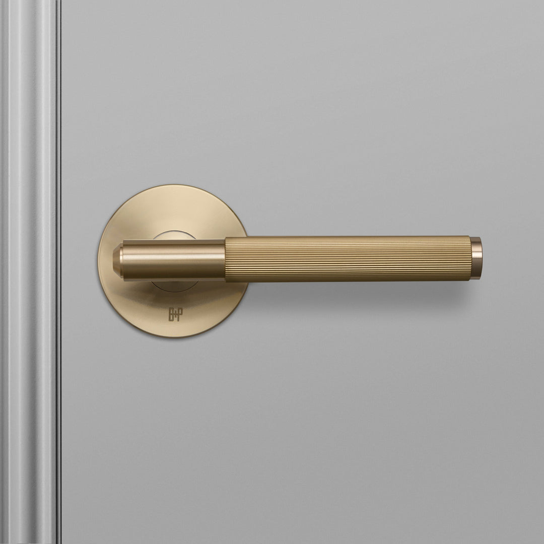 Buster + Punch Conventional Door Handle, Linear Design - PRIVACY TYPE Door Hardware Buster + Punch Brass
