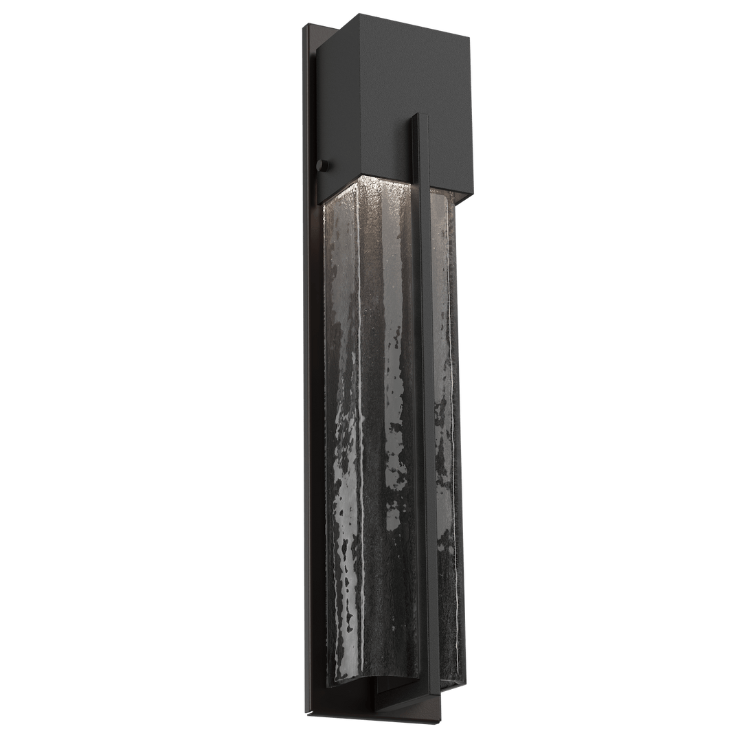 Hammerton Studio Square Outdoor Cover LED Sconce Outdoor Wall Lights Hammerton Studio 23 Textured Black (Outdoor) Smoke Granite
