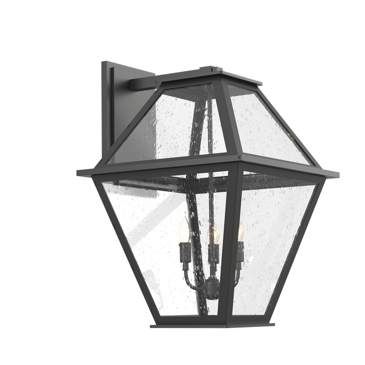 Hammerton Studio Terrace Candleabra Lantern Outdoor Wall Lights Hammerton Studio Argento Grey (Outdoor) Chilled Blown Glass - Smoke