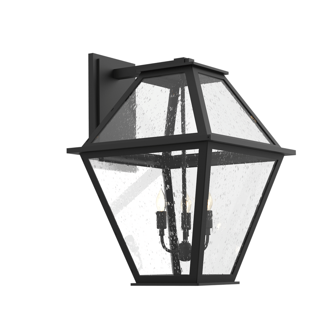 Hammerton Studio Terrace Candleabra Lantern Outdoor Wall Lights Hammerton Studio Textured Black (Outdoor) Chilled Blown Glass - Smoke