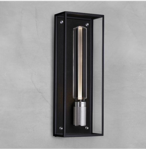 Buster + Punch Caged Wet / Wall Outdoor Wall Lights Buster + Punch Large Black + Steel